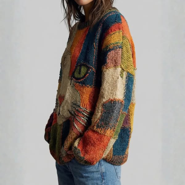 Pull Artistique "Chat Mignon"